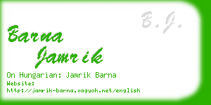 barna jamrik business card